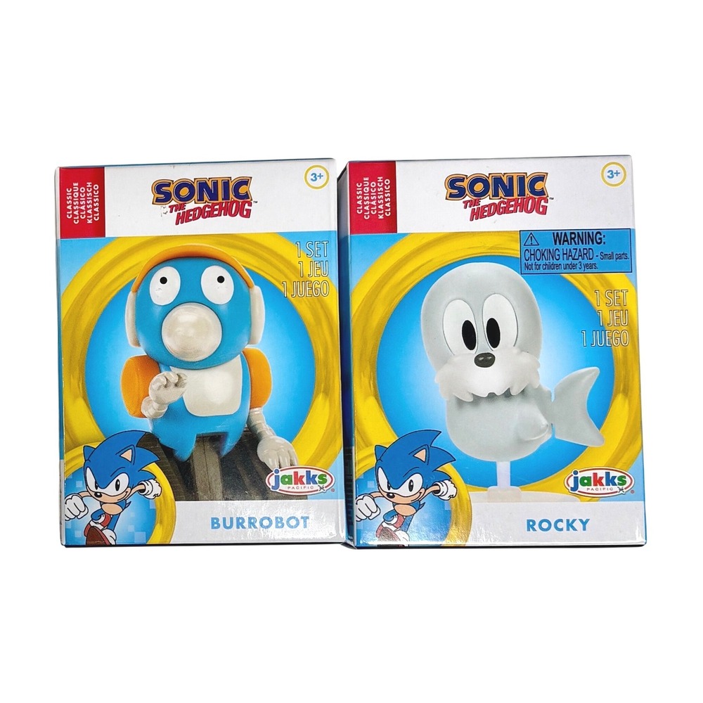 BURROBOT & ROCKY Sonic The Hedgehog Jakks Pacific 2.5" Action Figures